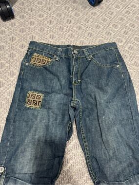 Fendi Dark Blue Denim Jeans with FF Patch